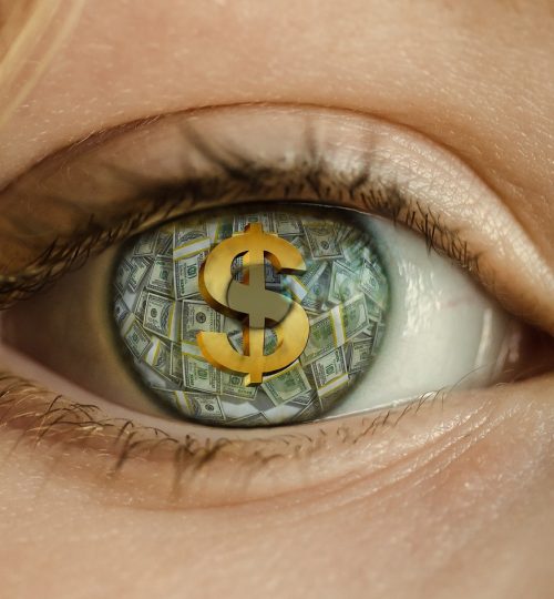 money, eye, dollar